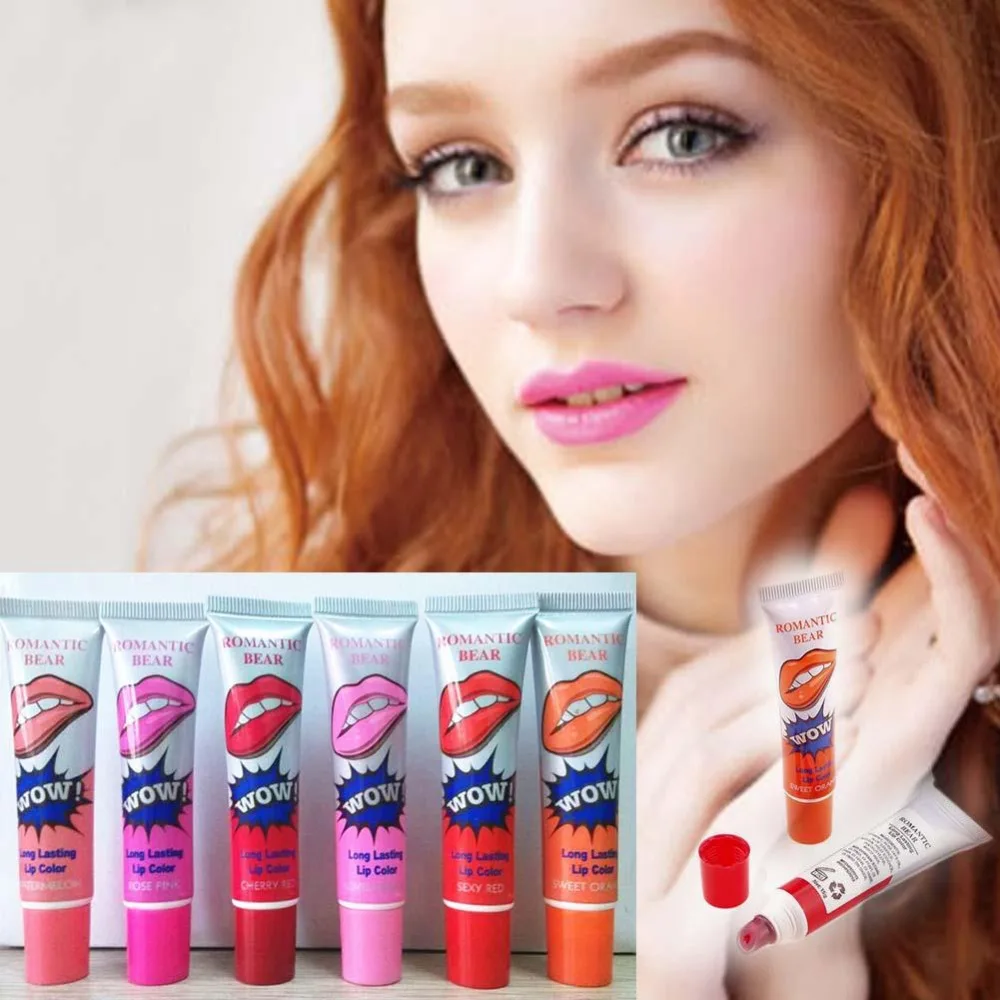 6pcs Tattoo Magic Color Mask Tint Long Lasting Waterproof Lip Peel Off