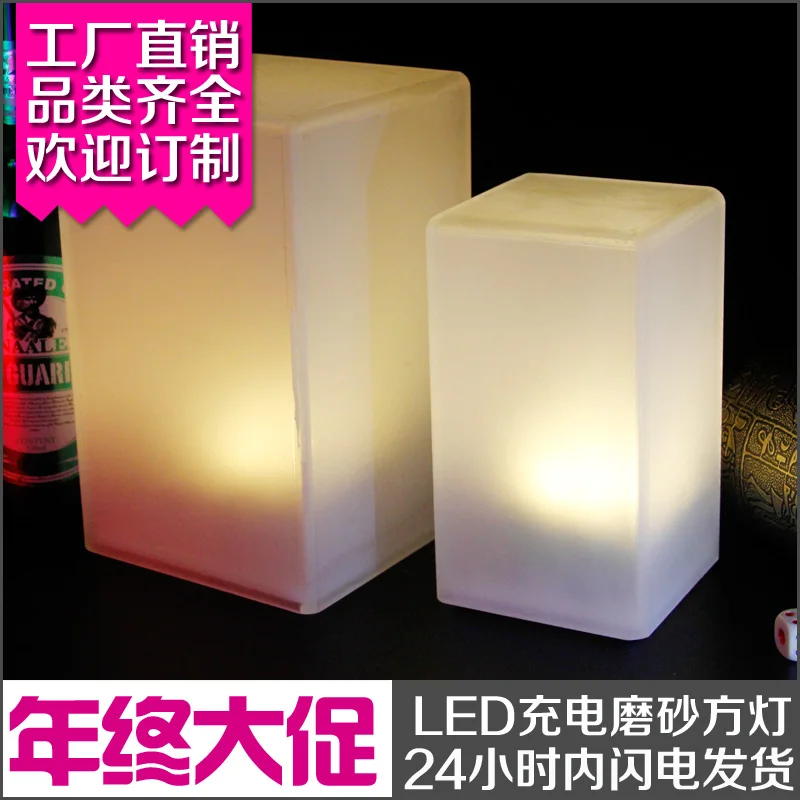 Scrub Bar Counter Led Charge Lamp Table Lithium Battery Ktv Scrub Bar Counter Led Charge Lamp Table Lithium Battery Ktv Candle Small Night Light Square Logo In Lamps From Lights Lighting On