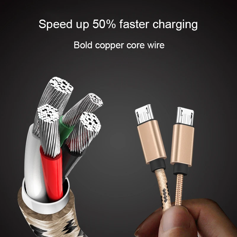 Кабель Micro USB для передачи данных 25 см 1 2 3 м зарядное устройство Samsung Huawei Xiaomi LG Andriod