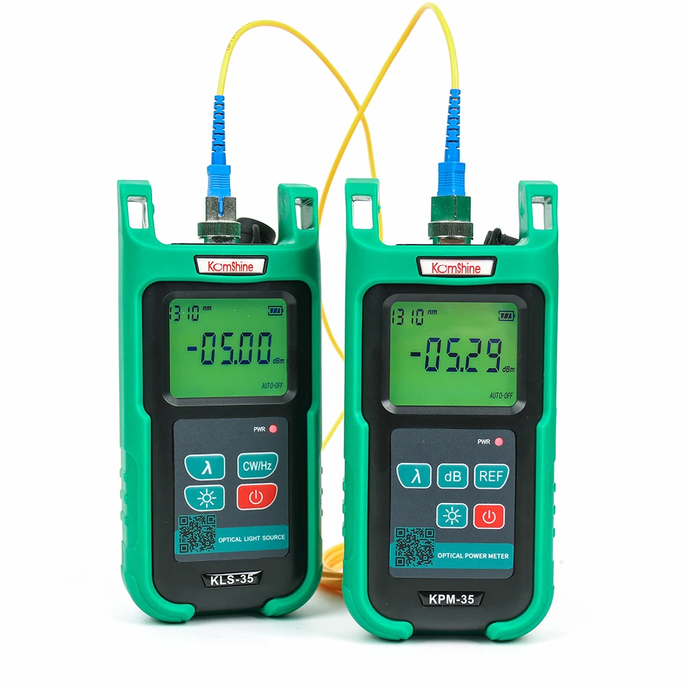 

Optic fiber power meter KomShine KPM-35 and Singlemode Fiber Optical Light Source KLS-35 Combine used w/ Fiber Optic OTDR Tester
