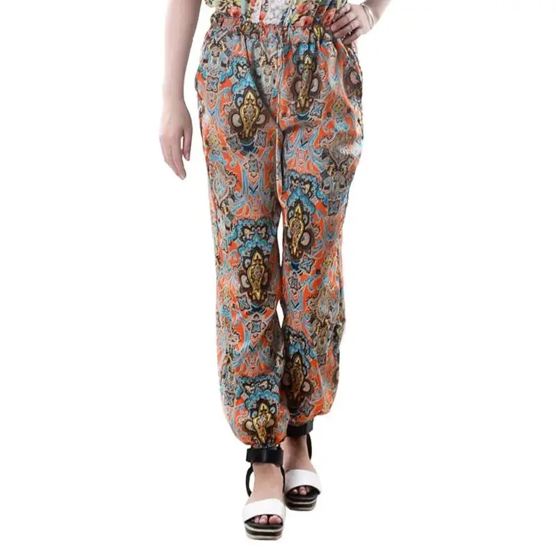 2018 Wide Leg Harem Pants Floral Casual Women Trousers