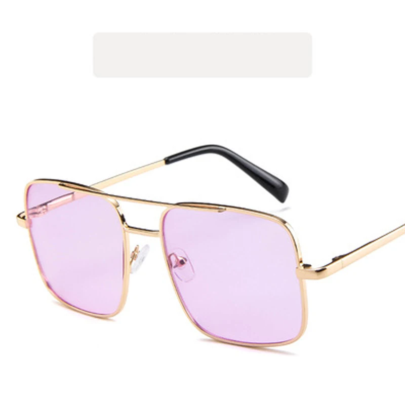YUMOMO 2019 Sunglasses Women Retro Gradient Sun Glasses Metal Frame Vintage Lare Square Eyewear UV400 Female Oculos