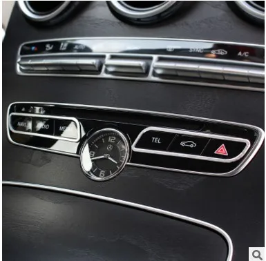 

Aluminum alloy Car Control Console Control function buttons frame trim sequins for Mercedes-Benz E C GLC Class