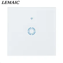 Lemaic 1 Gang Wi-Fi Smart Switch Amazon Alexa Google дома Функция времени w/app Дистанционное управление для IOS Android-смартфон ЕС