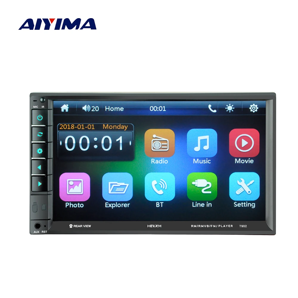 

AIYIMA 7" Touch Screen HD Digital Display 2 Din Bluetooth Multimedia Video MP5 Player TF AUX Radio MP3 MP4 Music Player For Auto