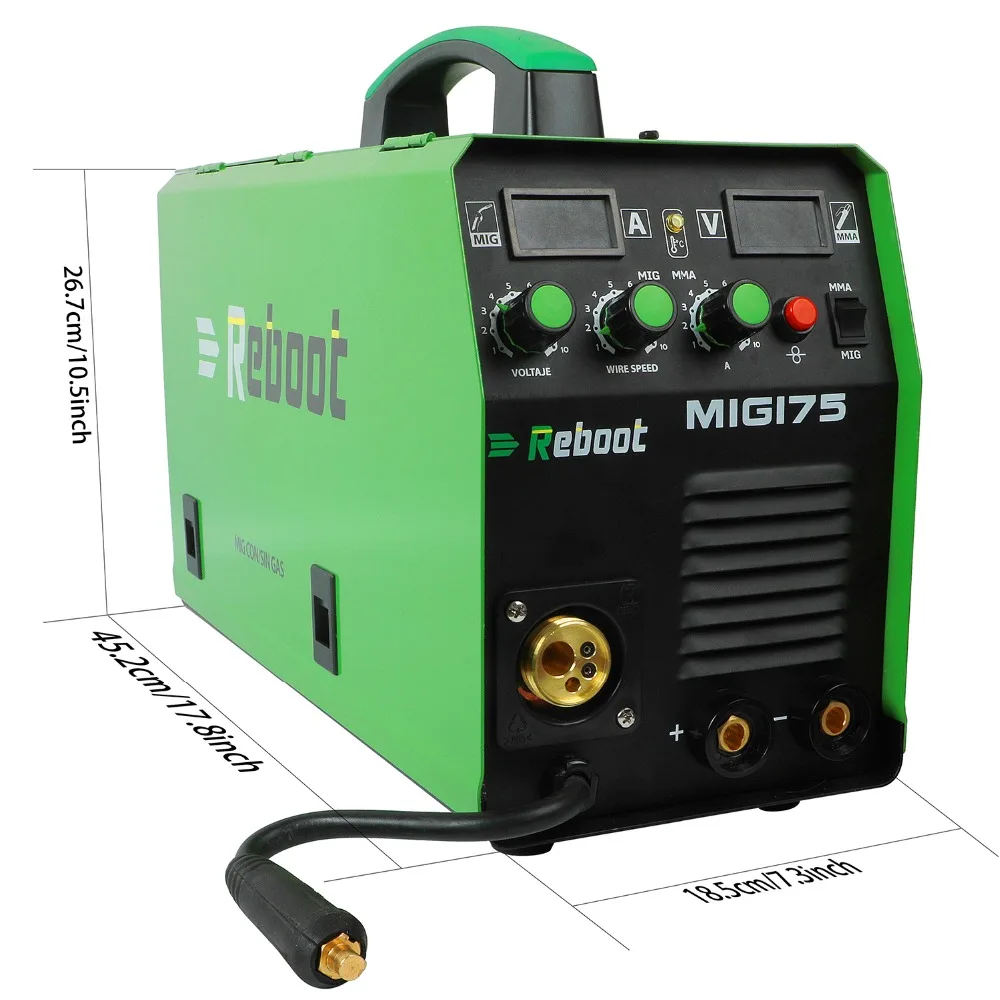 

MMA MIG MAG Welder MIG-200 Flux Core Wire And Solid Wire IGBT Inverter Welding Machine Euro Plug Gas/Gasless 1KG/5KG