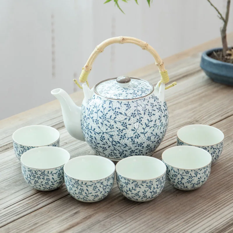 TANGPIN большой емкости Японский керамический чайный сервиз керамический чайник чайный китайский чайный набор кунг-фу с подносом - Цвет: Style C