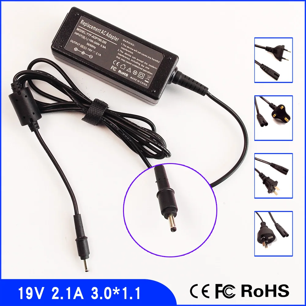 19V 2.1A Laptop Ac Adapter Power SUPPLY + Cord for Samsung Series 3 5 7