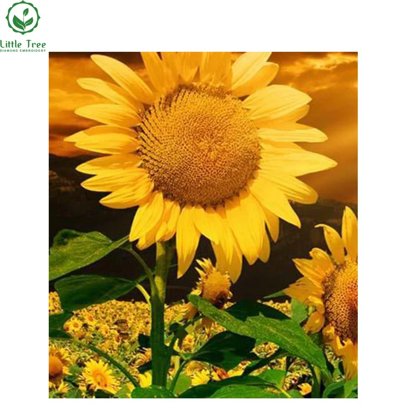 

2017 New 5D DIY Diamond Painting Sunflower Triptych Embroidery Novelty Mosaic Cross Stitch Fashion Resin Craft wall decoration