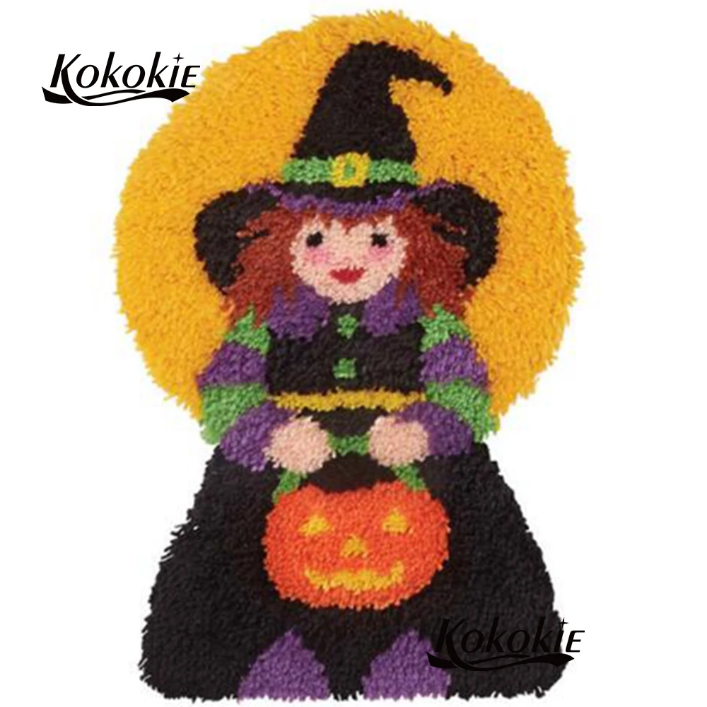 Halloween 3d printed canvas accessories crochet tapis needle for carpet embroidery diy latch hook kits rug tapestry | Дом и сад