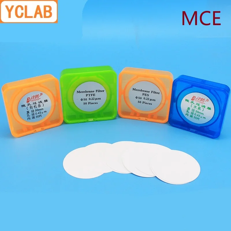 25 da Membrana do Filtro de Yclab Diâmetro Microporoso 50 60mm Abertura 0.22 0.45 0.8um Unidades Pacote Mce – 47