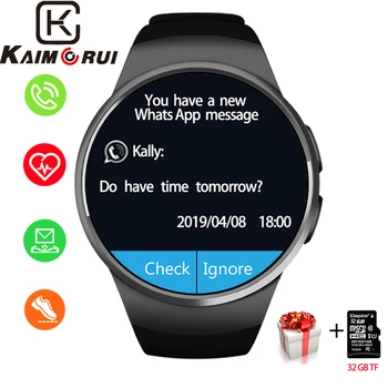 

Smart Watch Men Bluetooth Smart Watches Heart Rate Pedometer SIM Sports Smartwatch Answer Call TF Phone Watch for Android IOS