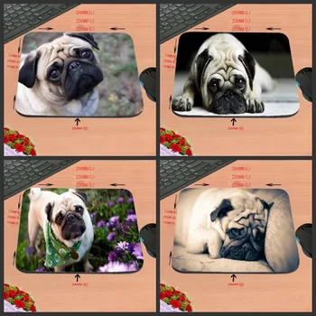 

Fashion Customized Cute Pug Dog ouse Pad aming ear Anti-Slip Durable Rubber Mousepad for PC Optal Mouse 18*22/25*20/29*25*2cm