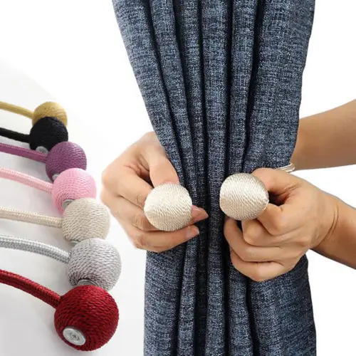 Магнитный шаровой занавес Tieback Tie Back Buckle Pearl Ball Занавес Tiebacks Holdback пряжка зажим