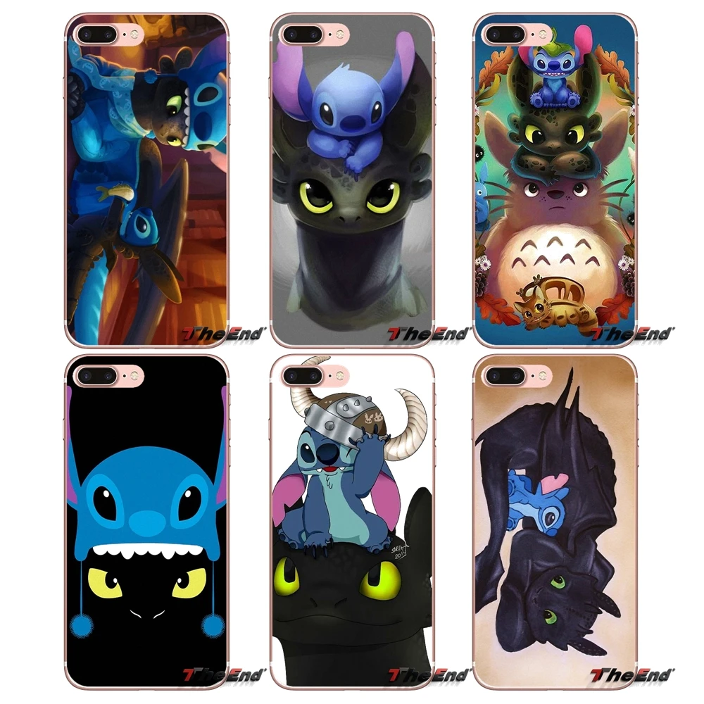 

For Huawei G7 G8 P7 P8 P9 Lite Honor 4C 5X 5C 6X Mate 7 8 9 Y3 Y5 Y6 II 2 Pro 2017 Phone Case Covers Toothless Dragon And Stitch