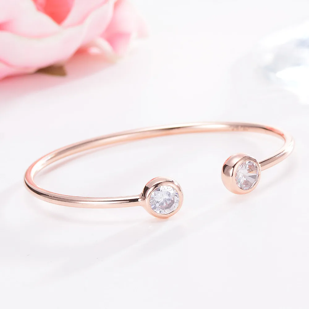 

Popular Rose Gold Stainless Women Bracelet Bangle Top Brand Snap Jewelry High Quality Jewelry