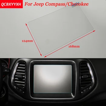 

Car Styling 8.4 Inch GPS Navigation Screen Steel Protective Film For Jeep Compass Cherokee Control of LCD Screen Car Sticker