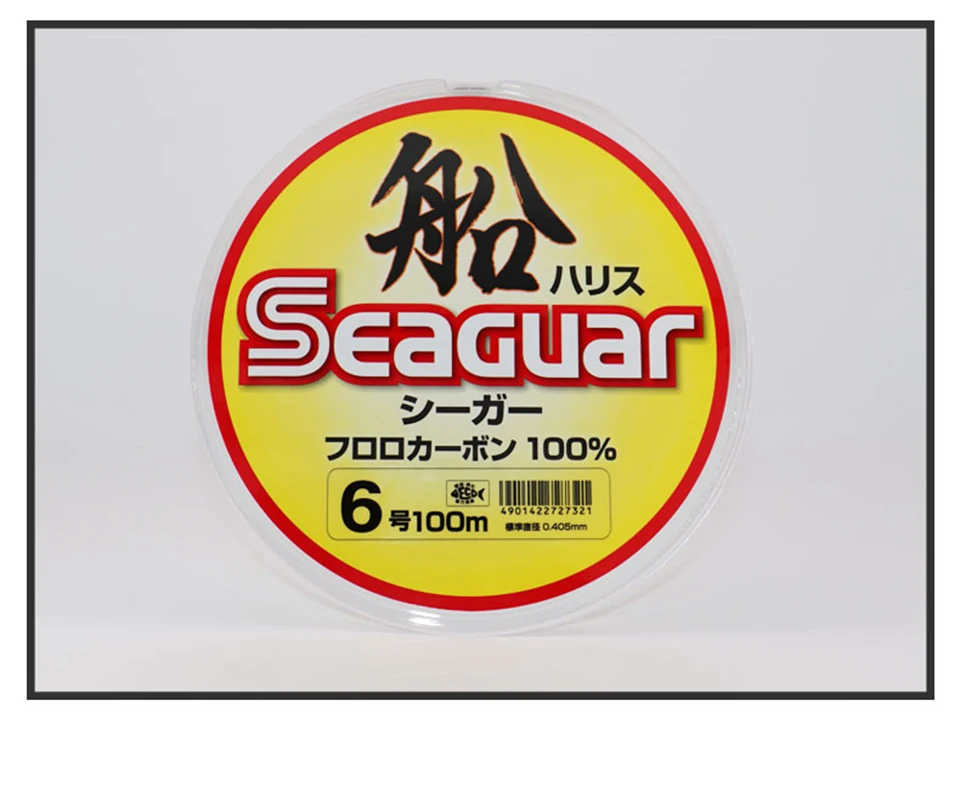 Оригинальная рыболовная леска SEAGUAR, 100 м, сделано в Японии, 0,206 мм-0,620 мм, фторуглеродная рыболовная леска, конкурентоспособный уровень