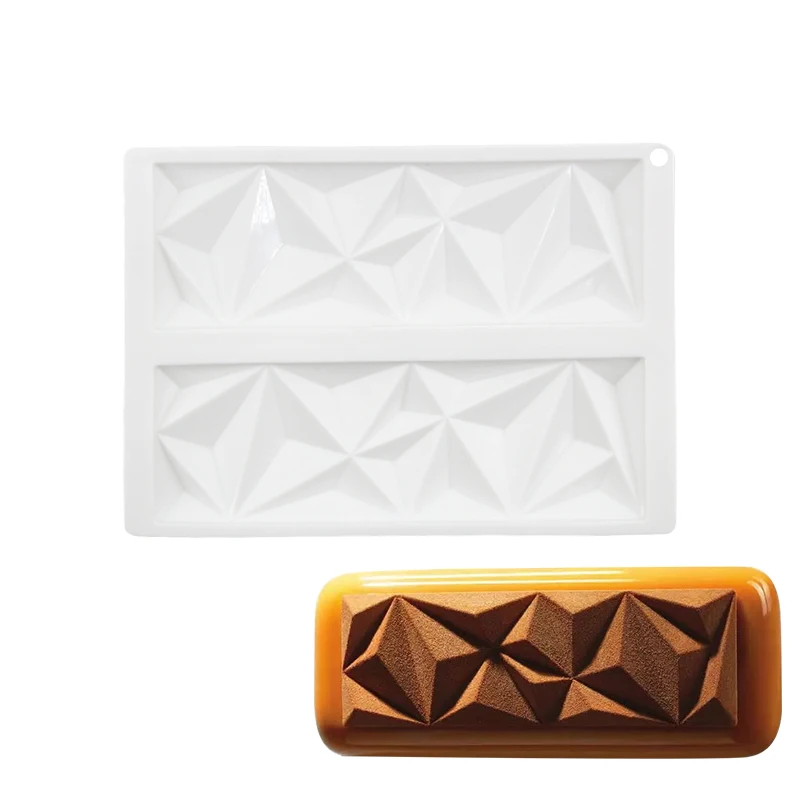 Силиконовая форма для торта Yiwumart шоколада алмазной формы мороженого Fondant