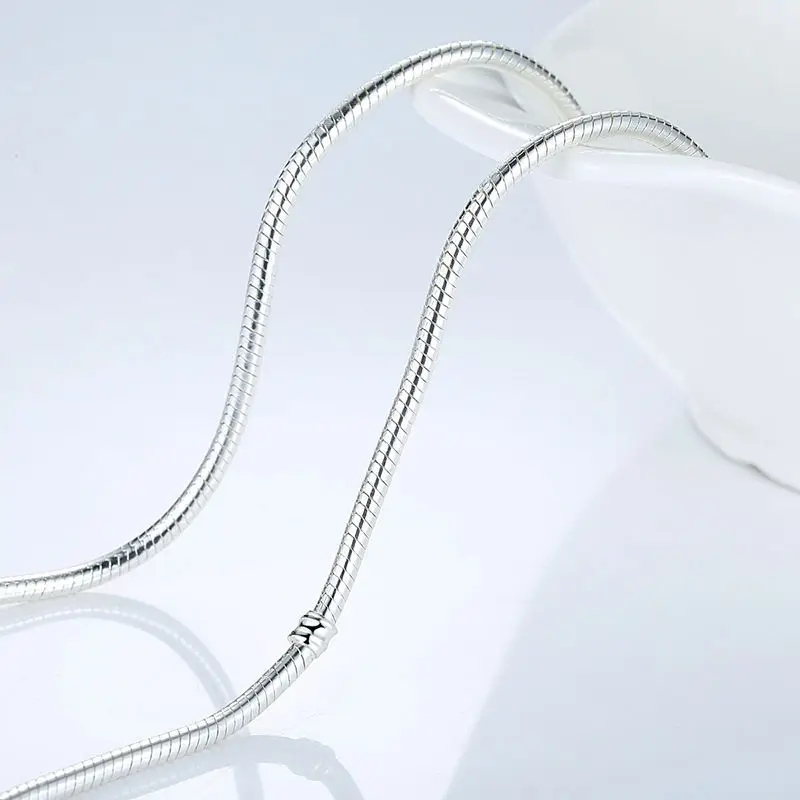 45CM Snake Chain Necklace Pendant Fit Original Beads Charms DIY Jewelry Gift