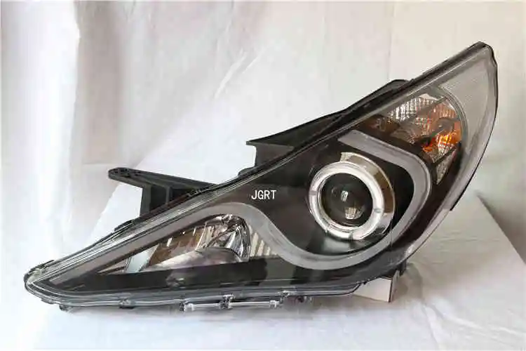 2 шт. светодиодный фары для hyundai Sonata 2011-2014 автомобиль светодиодный свет двойной ксеноновой линзы автомобильные аксессуары Габаритные огни