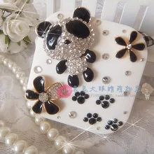 Сладкая Лолита Принцесса Стразы коробка для линз bling panda животные мультфильм контактные линзы коробка для воды оригинальная ручная работа