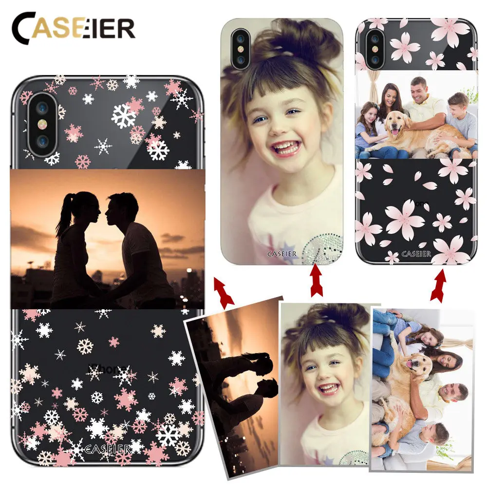 CASEIER Арт Принт для iPhone 6 6s 7 8 plus X Мягкая TPU Подгонянные печати дизайн логотипа