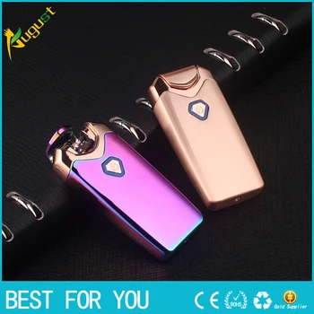 

Navpeak5PSC/lot Jobon USB dual arc lighter charging windproof thin ultra-thin metal creative electronic cigarette lighter