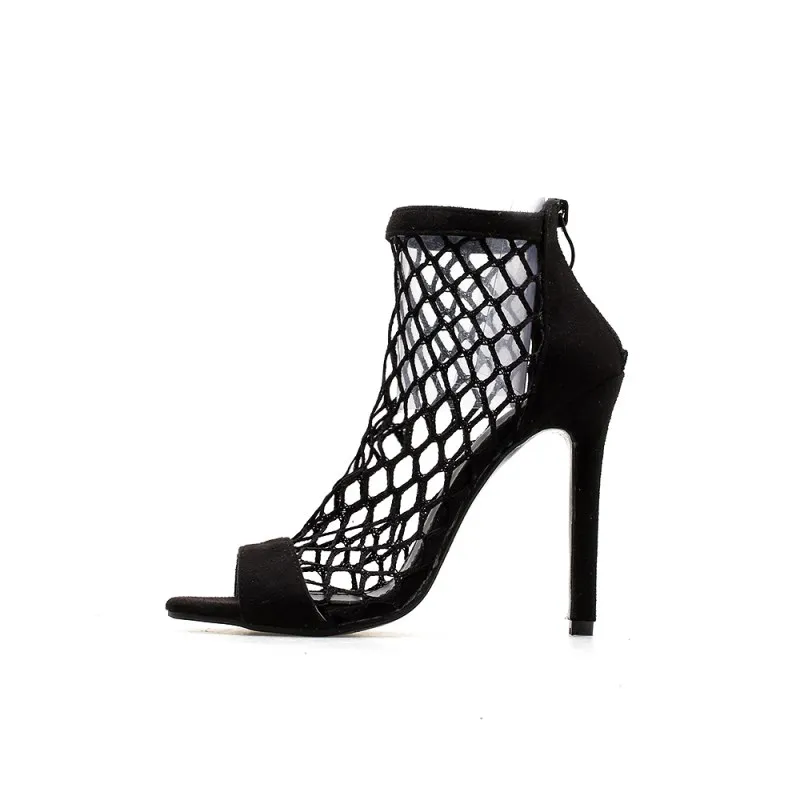 Zapatos mujer 2018 Брендовая женская обувь на высоком каблуке сетчатые Босоножки с