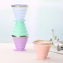 Кролик портативный силиконовый выдвижной складной Кубок Телескопический складной путешествия Кемпинг кофе воды чашки 250 м