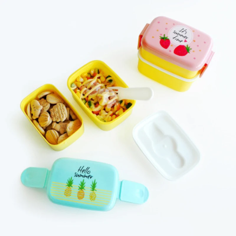 

Bento Box For Kids Cute Fruit Pattern Lunch Box Eco-friendly Portable Food Container School Picnic Snack Box Surprise Gift