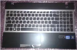 Новый Samsung NP 305V5A 300V5A пластик верхней крышки русский (RU) w/клавиатура и сенсорной панели серебро черный BA75-03317C как на фото