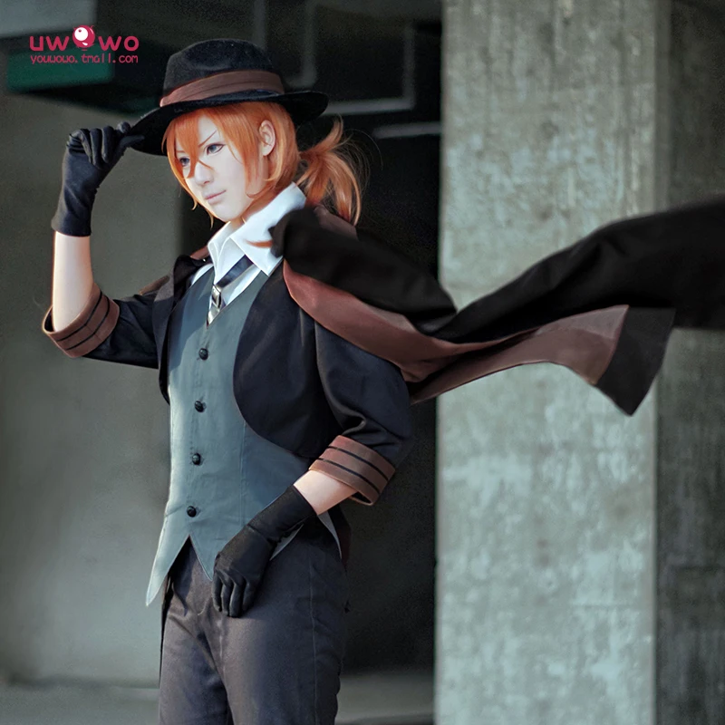 UWOWO Chuya Nakahara Bungou Stray Dogs Costume Port Mafia Anime Cosplay Men