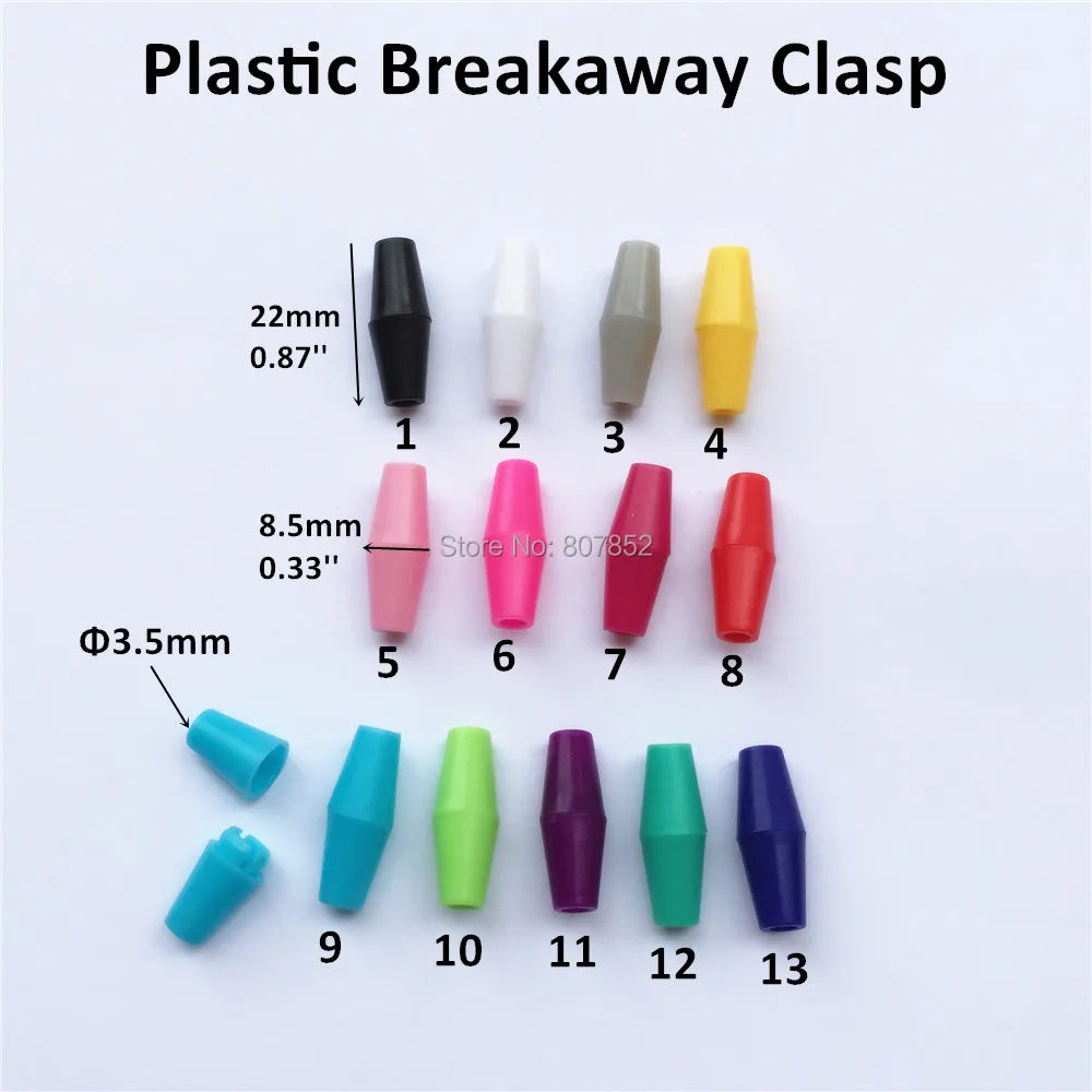 200pcs Diy Necklace's Breakaway Plastic Clasps Plastic Closure For Baby