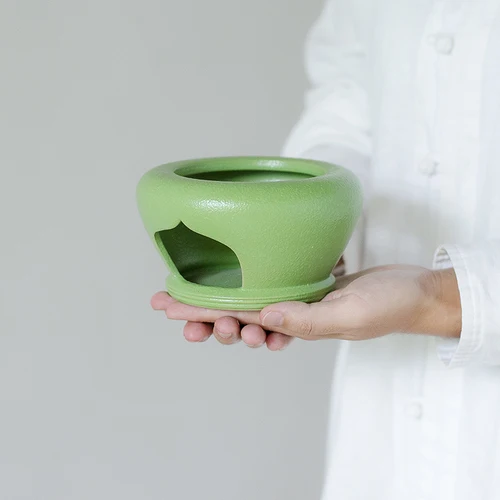 Японское черное дзен керамическое устройство для подогрева чая плита чайник тривет подсвечник изоляционная база кофе нагревательное устройство для подогрева чая аксессуары - Цвет: B