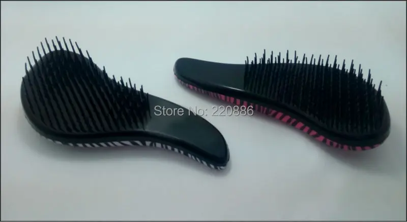 Зебра цвет Detangler щетка для волос щетка для распрямления волос GIC-HB501B 1 шт/2 Clors