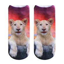 Новые носки повседневные Популярные Модные забавные короткие носки унисекс в стиле Харадзюку носки до щиколотки с 3D принтом собаки Прямая поставка с животными@ 50