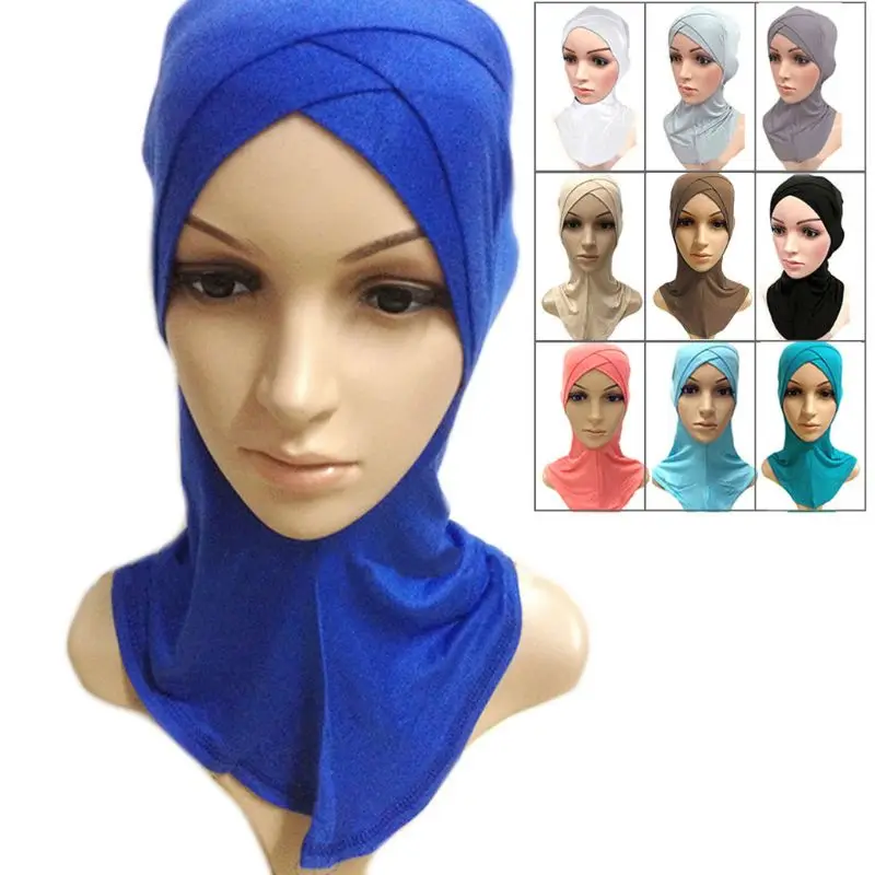 Cotton Muslim Headscarf Inner Hijab Caps Islamic Underscarf Ninja Hijab