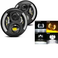 2pcs Car Motor 7 Inch Round LED Headlight For Jeep Wrangler JK TJ Hummer H1 H2 12V 24V For Suzuki Samurai Lada 4x4 urban Niva