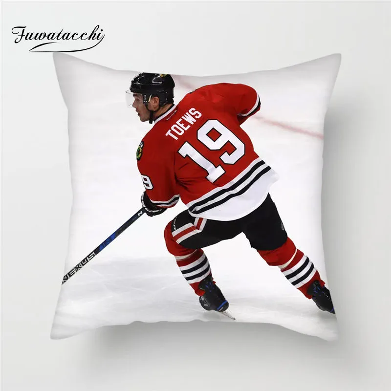 

Fuwatacchi Hockey Player Pillow Cover NFC Cushion Cover for Decoration Home Sofa Bedroom Square Linen Decorative Pillowcase