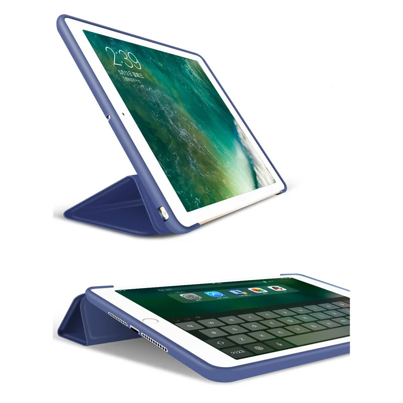 

2018 new for iPad2/3/4 case Slim Drop resistance silicone Smart Cover Case Magnet wake up sleep for ipad Case for tablet
