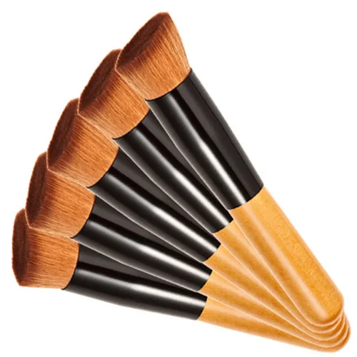 

Pro Foundation Wooden Handle Blush Liquid Brusher Makeup Brush Set Cosmetics Tool Flat Brushes 936#