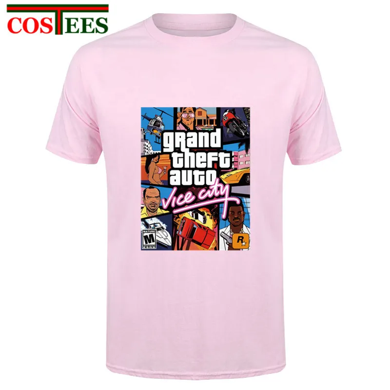 Дропшиппинг E packet Grand Theft Auto Vice City футболка GTA футболки игровые мужские большой