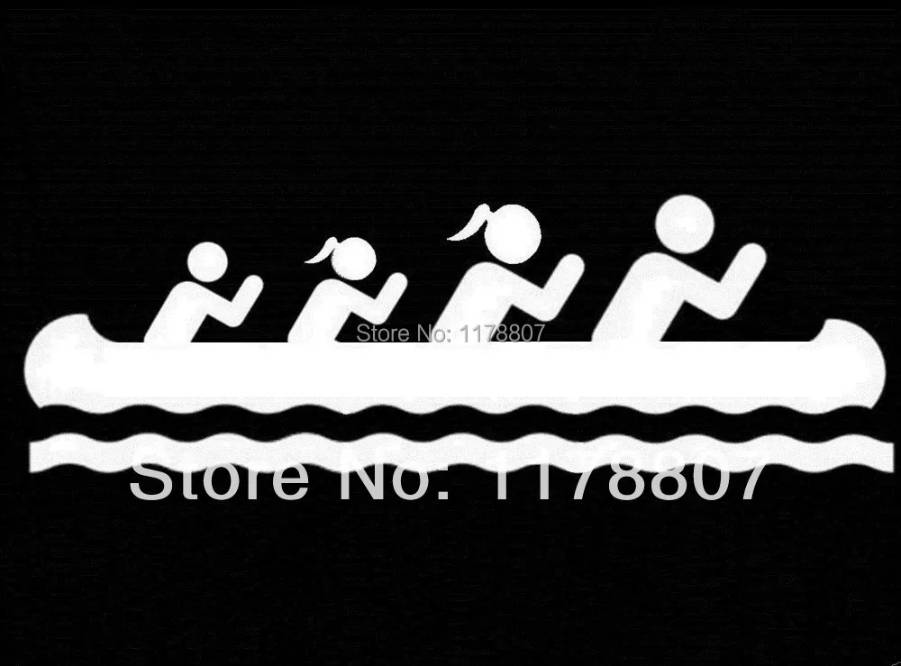 CANOE FAMILY DECAL STICKER for CAR TRUCK SUV VAN TRAILER BOAT KAYAK