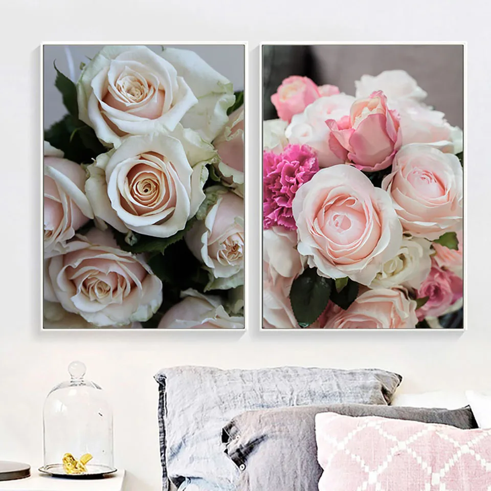 Rosa-flor-bot-nico-cartel-escandinavo-arte-de-la-lona-de-impresi-n-decorativa-pintura-de (2)