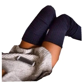 

high quility Womens Winter Soft solid Cable Knit Over knee Long Boot Thigh-High Warm Socks socking female