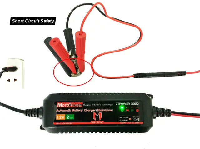 MOTOPOWER MP00207A 12V 2Amp Chargeur de Batterie Automatique  Intelligent/Maintainer pour Les Deux Batteries au Plomb et Les Batteries au  Lithium-ION : : Auto et Moto