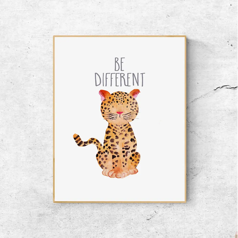 Be Different сафари для детского сада животные джунглей леопардовое искусство принт