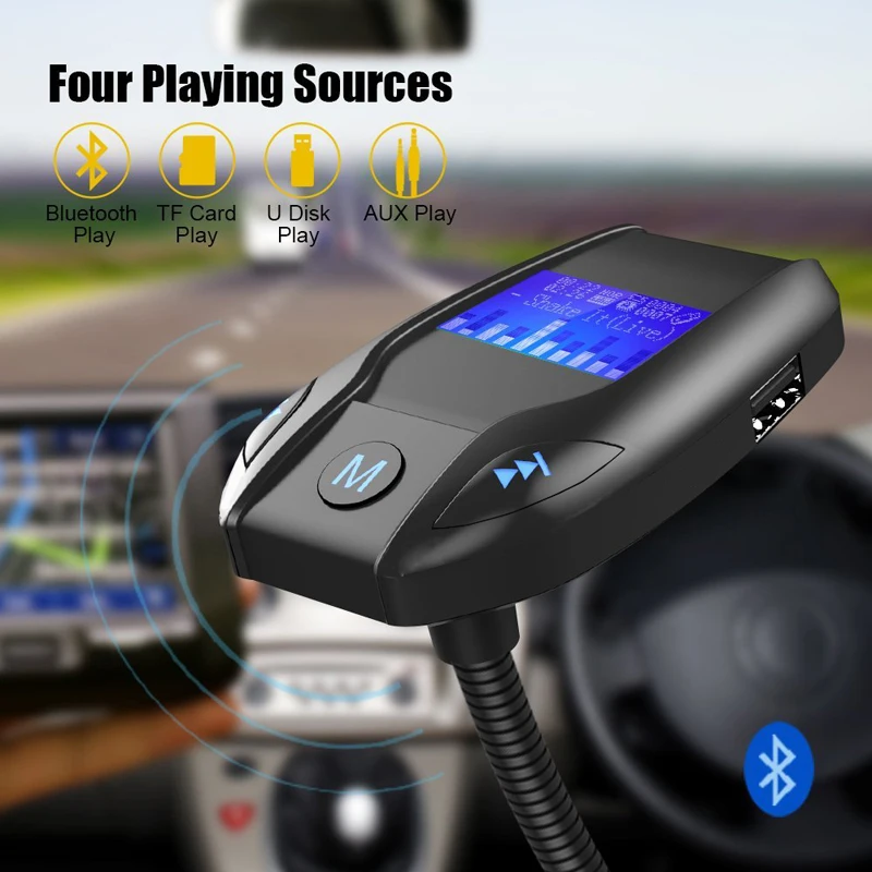 Беспроводной автомобильный комплект YASOKRO с Bluetooth A2DP fm передатчик Автомобильный MP3