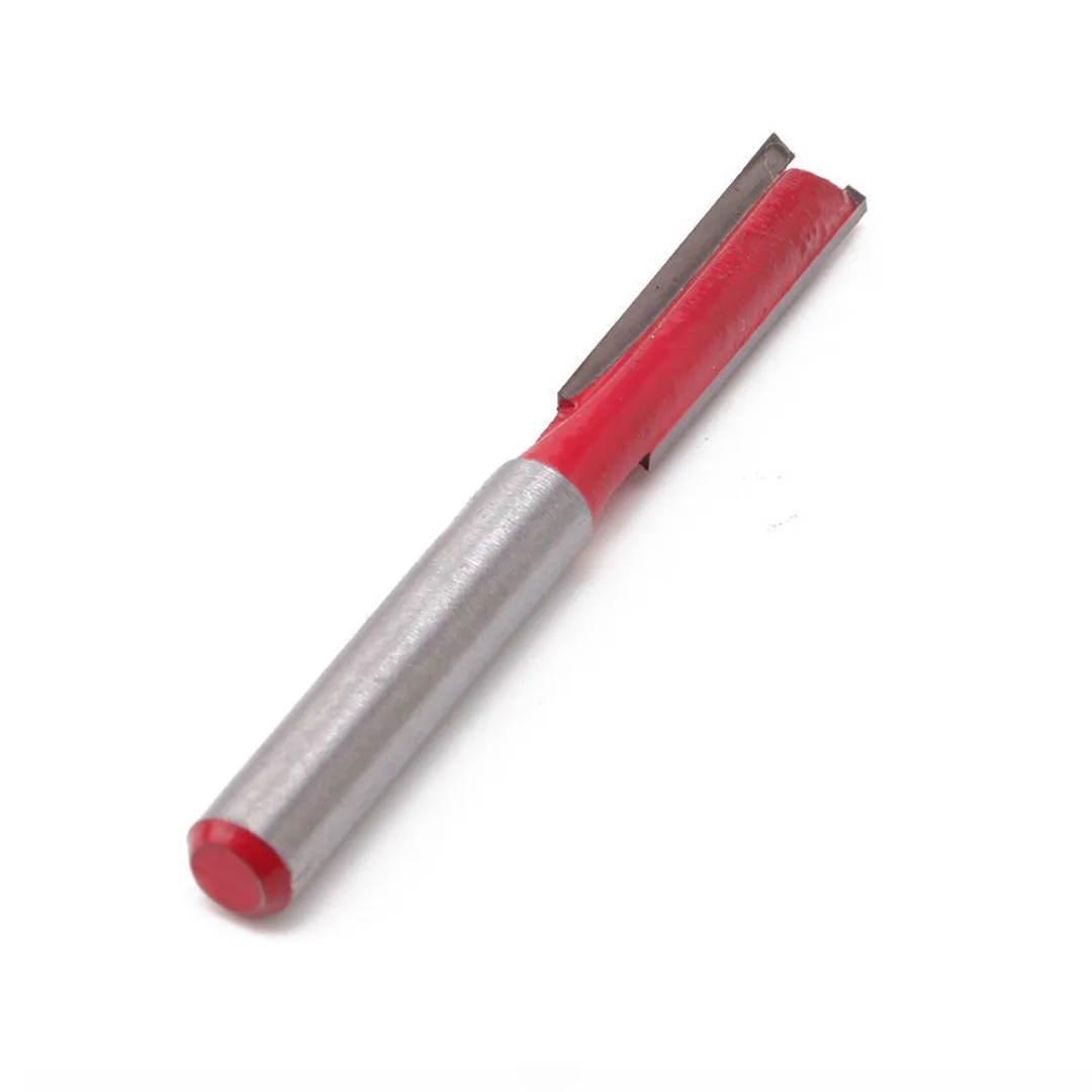 

1/4" Shank 1/4" Double Flutes Straight Router Bit Woodworking Tungsten Carbide Tipped Blade Cutter For Wood DIY Tool Mayitr